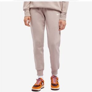 Nike Phoenix Diffused Taupe/Sail Fleece High-Waisted Oversized Sweatpants XS